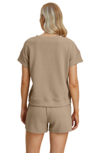 Load image into Gallery viewer, Double Take Full Size Texture Short Sleeve Top and Shorts Set

