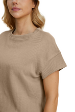 Load image into Gallery viewer, Double Take Full Size Texture Short Sleeve Top and Shorts Set
