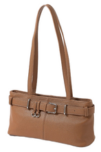 Load image into Gallery viewer, Fame Belt Strap Textured Faux Leather Shoulder Bag
