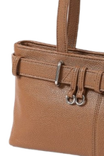 Load image into Gallery viewer, Fame Belt Strap Textured Faux Leather Shoulder Bag
