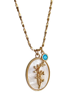 Load image into Gallery viewer, Flower Shell Pendant Copper Necklace
