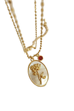 Load image into Gallery viewer, Flower Shell Pendant Copper Necklace

