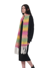 Load image into Gallery viewer, Fringe Gradient Thermal Scarf

