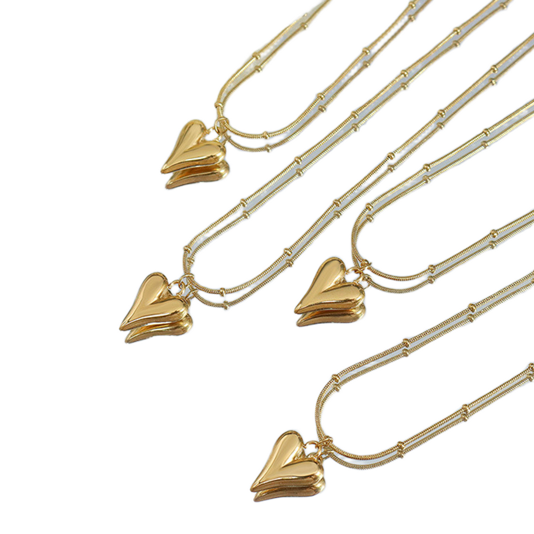 Titanium Steel Heart Pendant Necklace