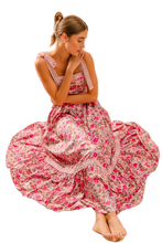Load image into Gallery viewer, SO ME Floral Maxi Dress With Ribbon Tie Lace Strap

