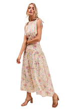 Load image into Gallery viewer, SO ME Floral Printed Woven Shoulder Bow Tie Top and Skirt Set
