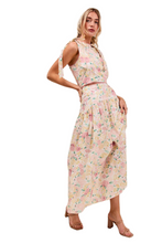 Load image into Gallery viewer, SO ME Floral Printed Woven Shoulder Bow Tie Top and Skirt Set
