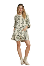 Load image into Gallery viewer, Umgee Boho Printed Balloon Sleeve Mini Dress
