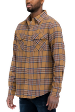 Load image into Gallery viewer, WEIV Men&#39;s Full Size Long Sleeve Flannel Full Plaid Checkered Shirt Plus Size
