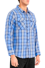 Load image into Gallery viewer, WEIV Men&#39;s Full Size Long Sleeve Flannel Full Plaid Checkered Shirt Plus Size
