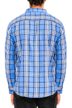 Load image into Gallery viewer, WEIV Men&#39;s Full Size Long Sleeve Flannel Full Plaid Checkered Shirt Plus Size
