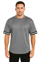 Load image into Gallery viewer, WEIV Men&#39;s Mesh Sleeve Tape Athletic T-shirt
