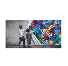 Load image into Gallery viewer, Children&#39;s Graffiti Wall Art Canvas Abstract
