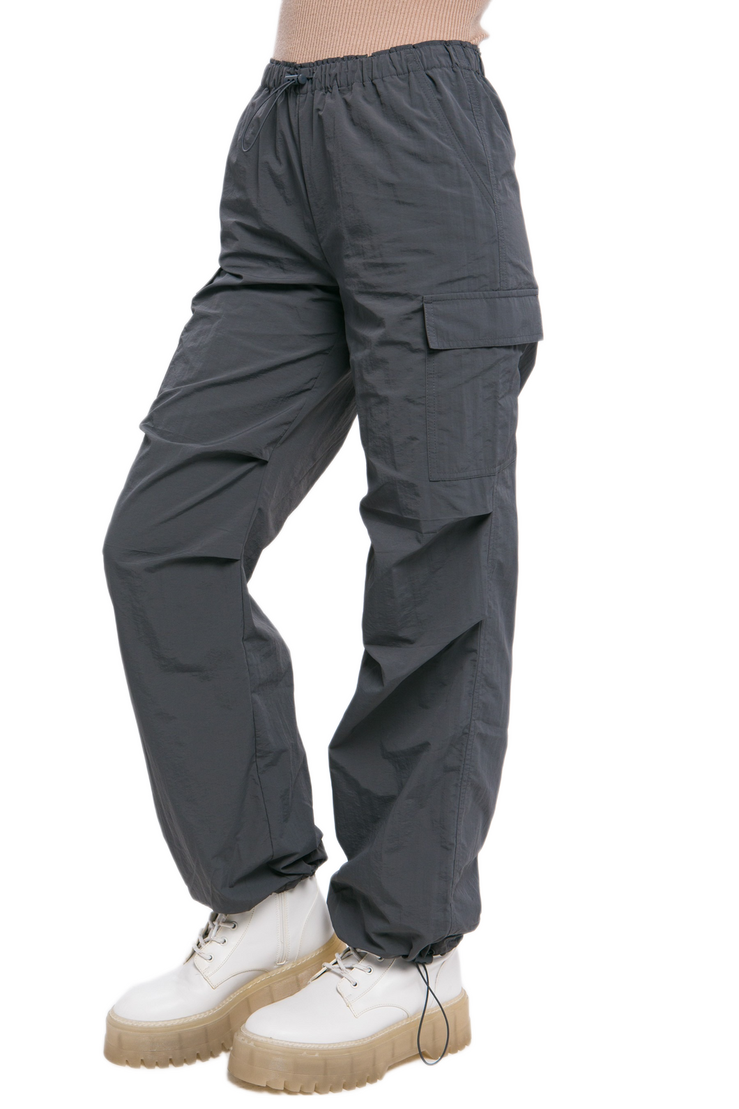 Loose Fit Parachute Cargo Pants