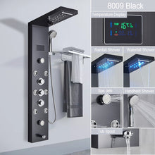 Load image into Gallery viewer, LED Light Shower Panel with Digital Display &amp; SPA Massage System
